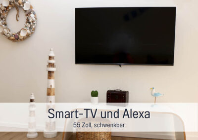 Smart-TV und Alexa in der Ferienwohnung Fördebrise